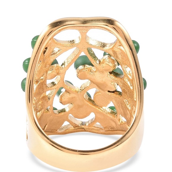 Green Chroma Ring in ION Plated YG Stainless Steel - Picture 4 of 8